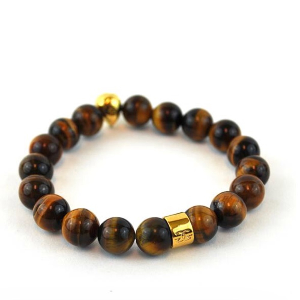 Tiger eye gemstone lion Beaded Bracelet